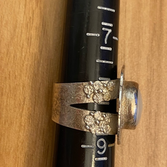 EUC Handmade 925 Sterling Silver Pave Pearl Ring! - Picture 6 of 7